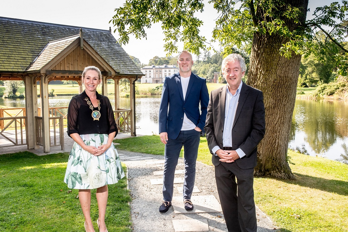 The Chief Executive of Tourism NI, John McGrillen, recently visited local tourism industry representatives across the Newry, Mourne and Down district area to discuss how Covid-19 has affected local businesses and why staycations are the immediate priority. Pictured at Montalto Estate (L to R) are Councillor Laura Devlin, Chairperson of Newry, Mourne and Down District Council, Keith Reilly, Operations Director at Montalto Estate and John McGrillen, CEO Tourism NI.