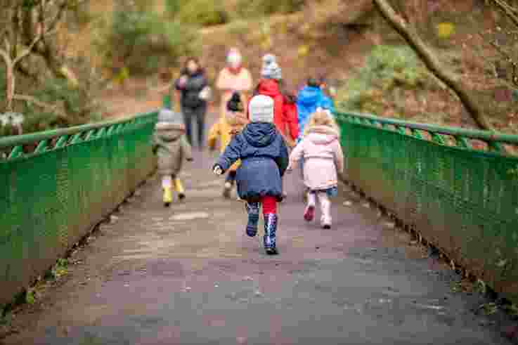 Children enjoying Colin Glen Forest Park, Belfast, Co. Antrim