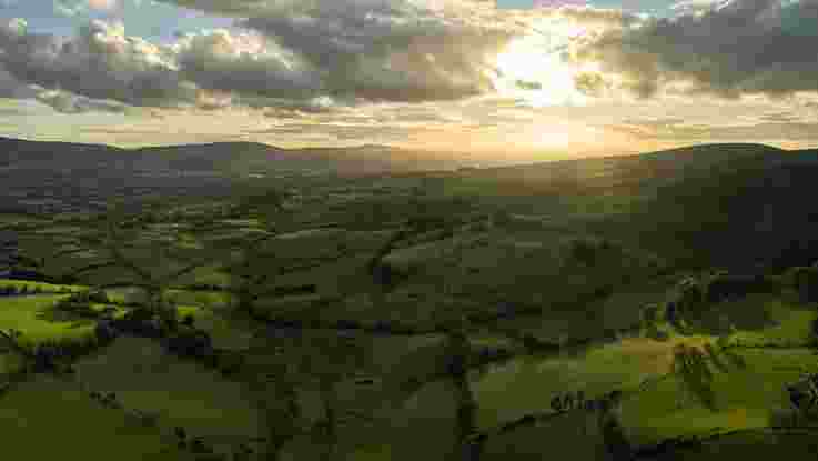 Aerial view of the Sperrins