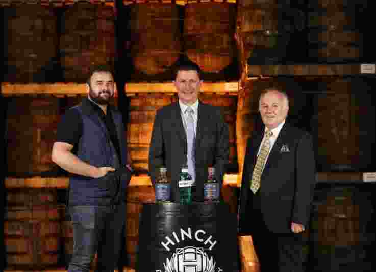 Pictured (Left-Right) William Stafford, Head Distiller, Hinch Distillery; David Roberts, Director of Strategic Development at Tourism NI and Dr Terry Cross OBE, Chairman at Hinch Distillery.